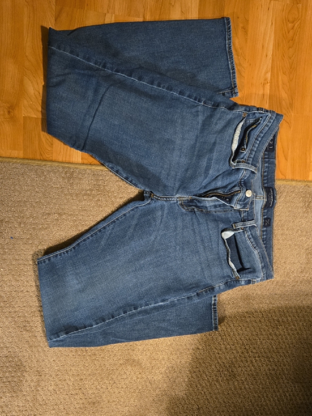 Nwot Lucky Brand 121 Slim Straight Jeans in Medium Blue 34x32